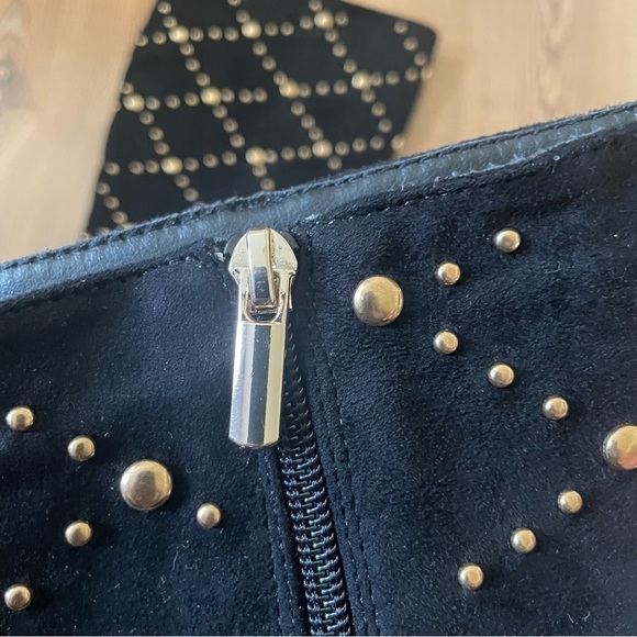 C Comfort est.1946 woman’s gold stud high boot size 6 black kitty heel comfort - Picture 7 of 8